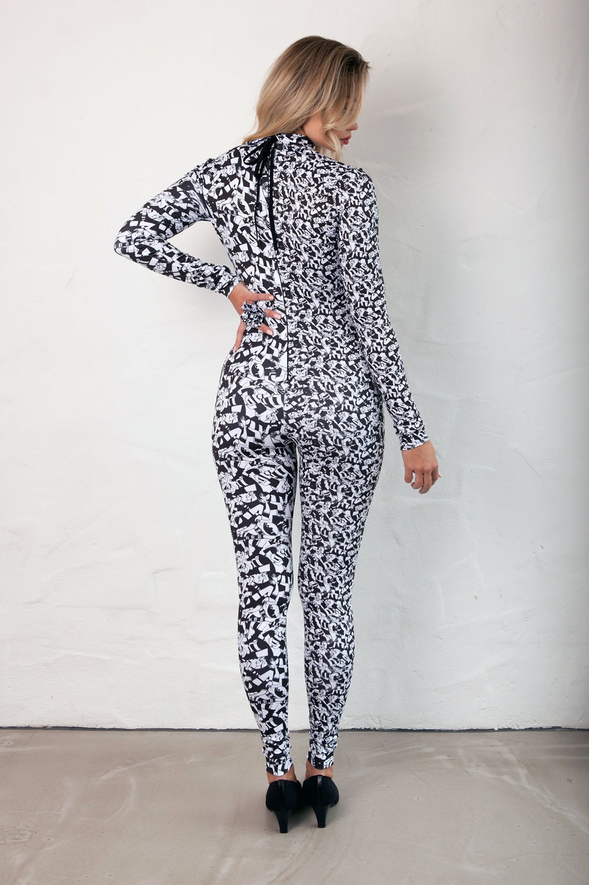 HORIZONTAL RUGBY Split Print Catsuit