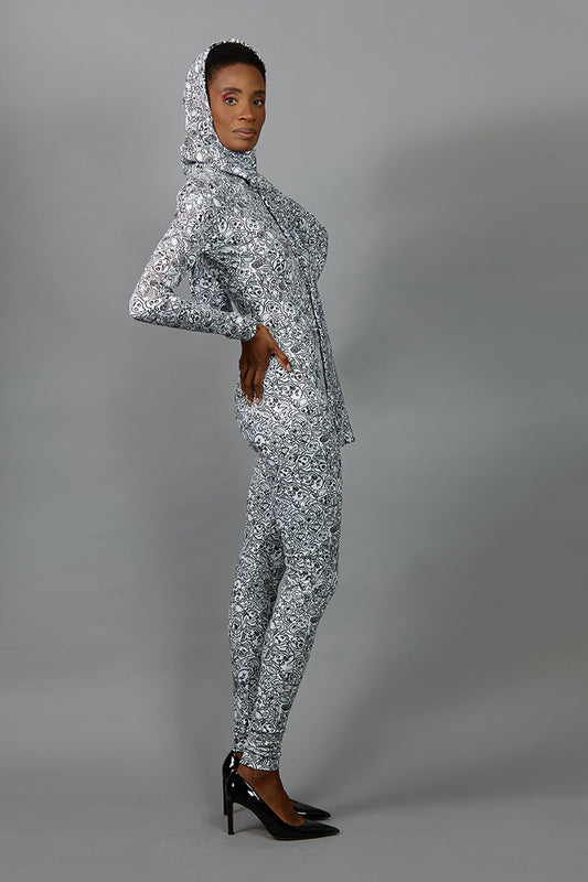 The Printed Hooded Catsuit
