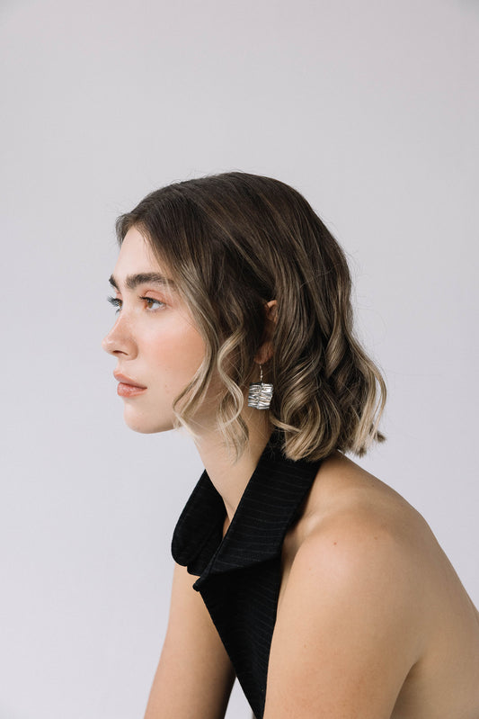 HORIZONTAL RUGBY Ruffle Earrings