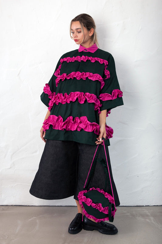 HORIZONTAL RUGBY Ruffle Rugby Shirt