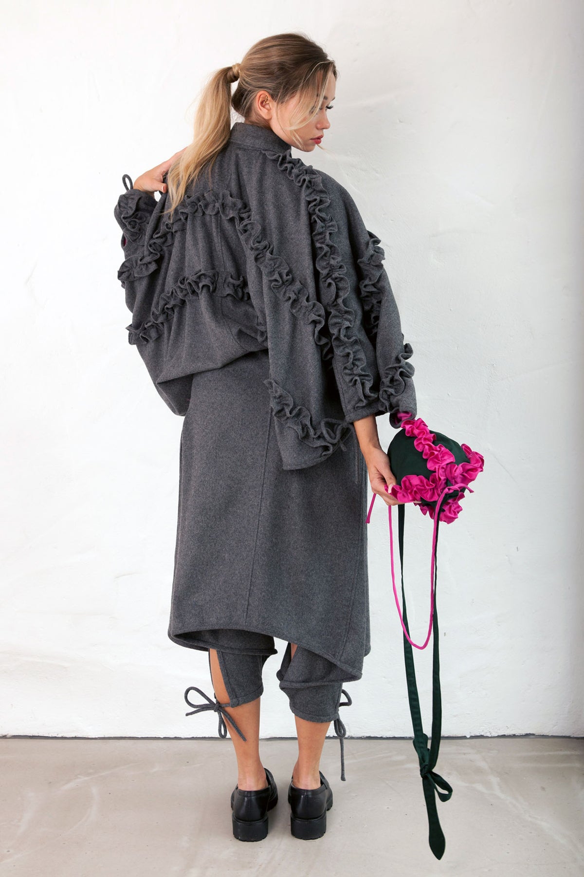 HORIZONTAL RUGBY Ruffle Jumpsuit