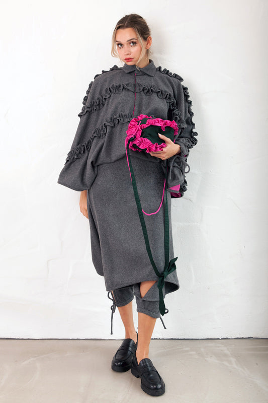 HORIZONTAL RUGBY Ruffle Jumpsuit
