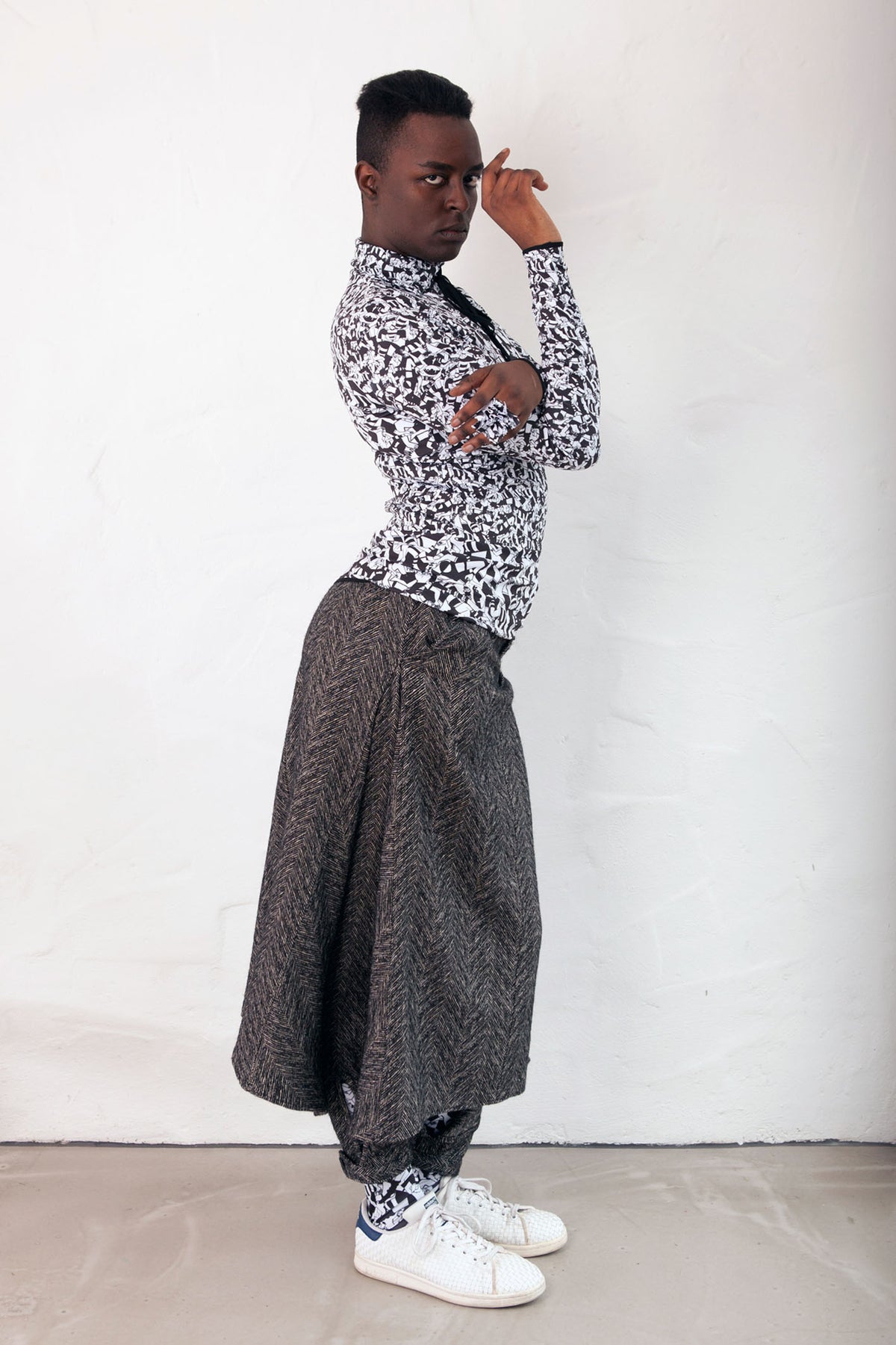 HORIZONTAL RUGBY Gathered Trousers