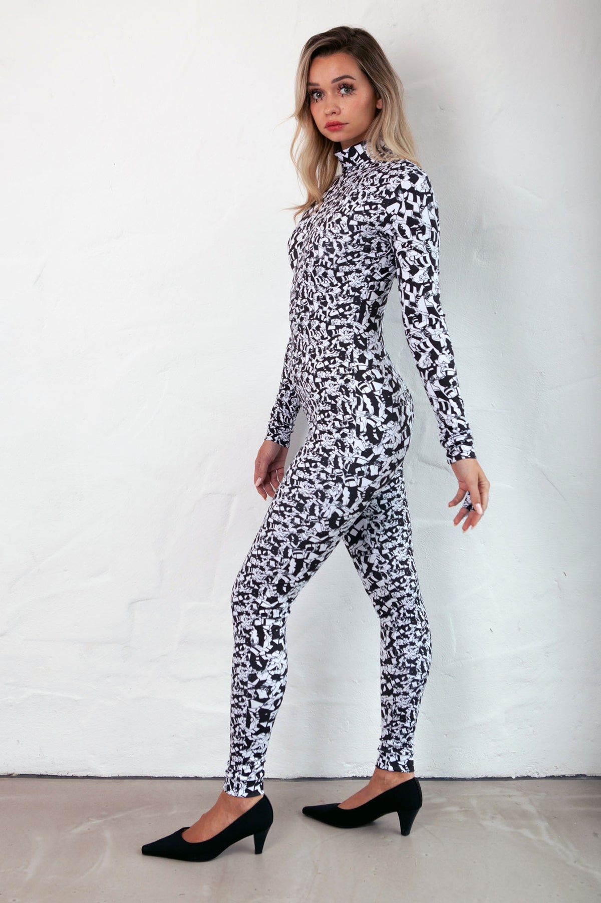 HORIZONTAL RUGBY Split Print Catsuit