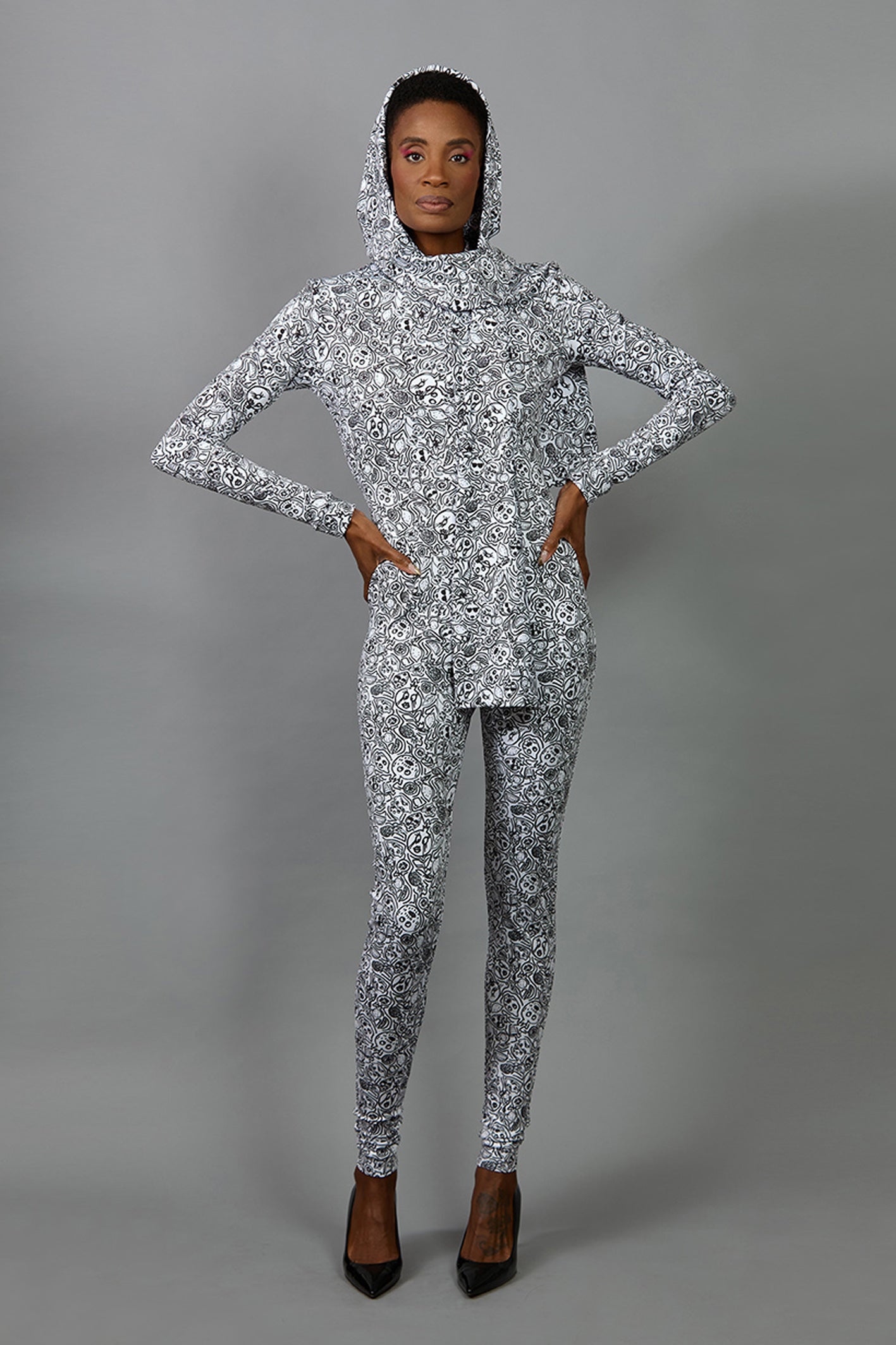 The Printed Hooded Catsuit