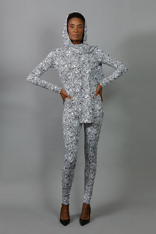 The Printed Hooded Catsuit