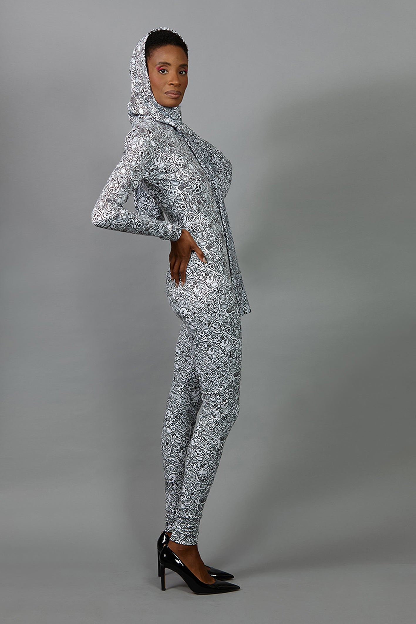 The Printed Hooded Catsuit