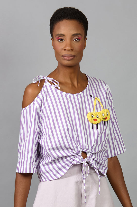 The Striped Cropped Top